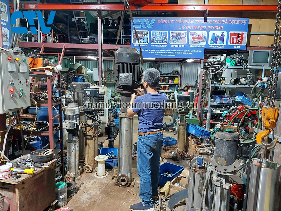 Sửa máy bơm trục đứng đa tầng cánh uy tín, chất lượng