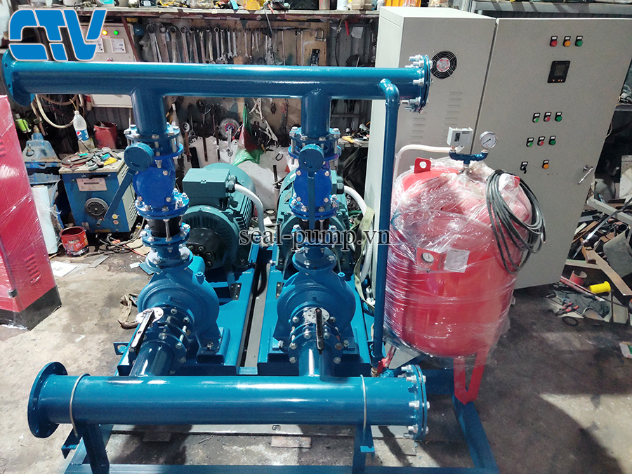 Hệ thống máy bơm 55kw cấp nước tưới cỏ trang trại