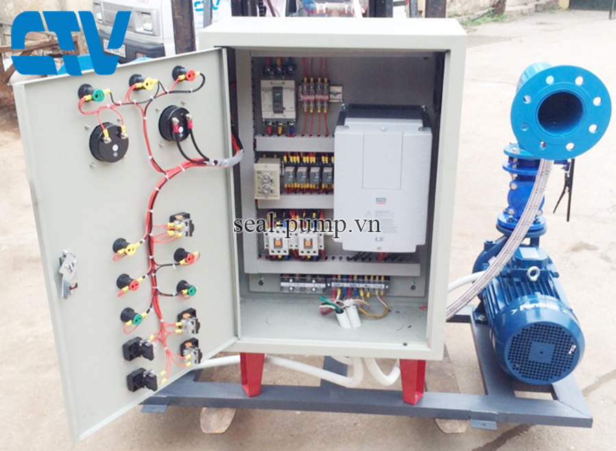Tủ điện điều khiển và bảo vệ cụm 1 máy bơm tăng áp